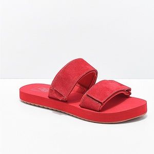 Vans Cayucas Red 2 Starp Slides